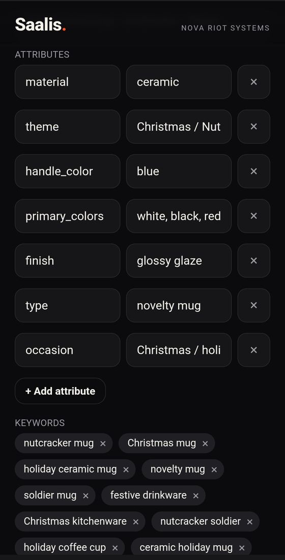 Attributes and keywords